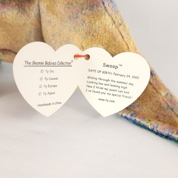TY Beanie Babies Swoop The Pterodactyl 2000 6th Gen Rare With Tag Beanie Baby - Picture 9 of 10